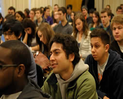 Students at the panel discussion